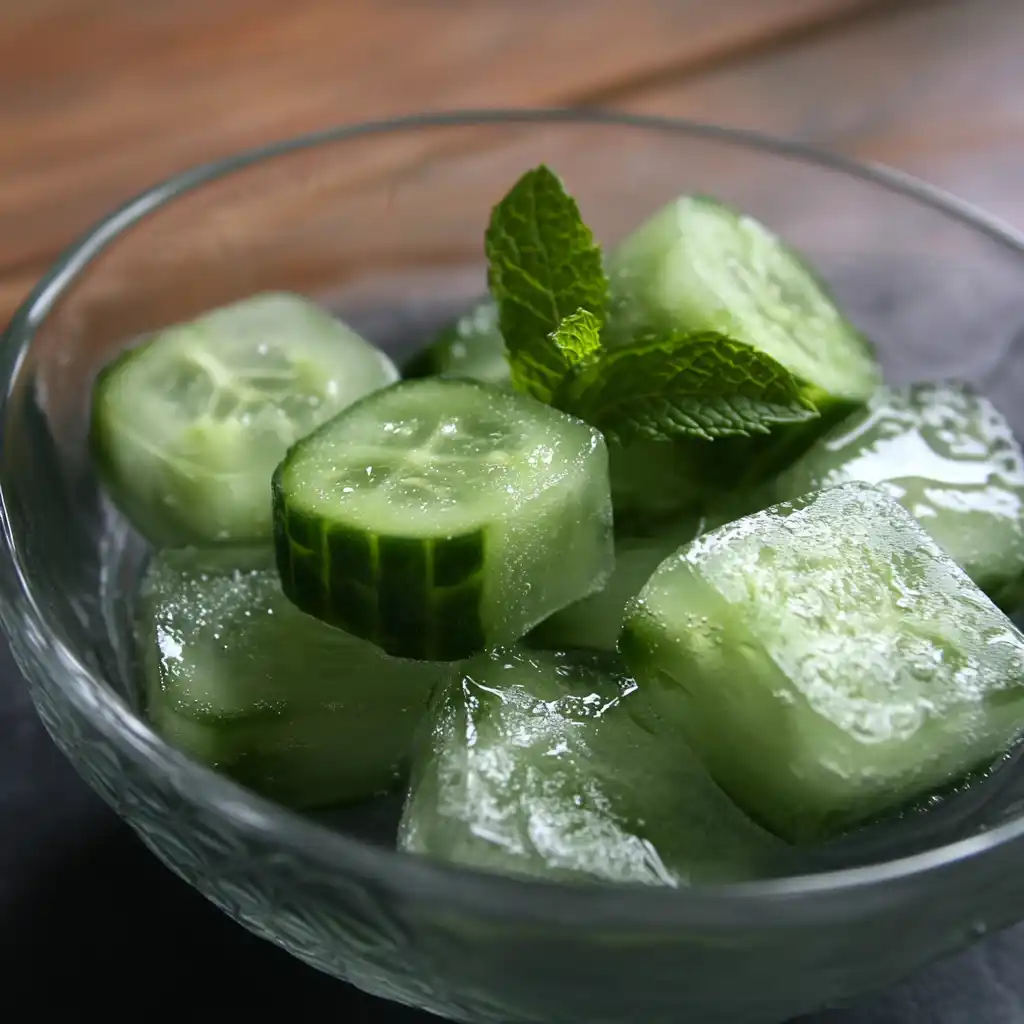 The Ultimate Cucumber Mint Ice Cubes (Perfect for Hot Golden Retriever Days!)