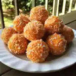 Creamy carrot and coconut energy balls coated with shredded coconut, perfect for healthy snacking. Made with fresh ingredients, ideal for boosting energy and satisfying sweet cravings.