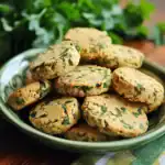Delicious homemade savory cookies with fresh herbs and spices, perfect for snacks or gifts, showcasing healthy ingredients and artisan baking.