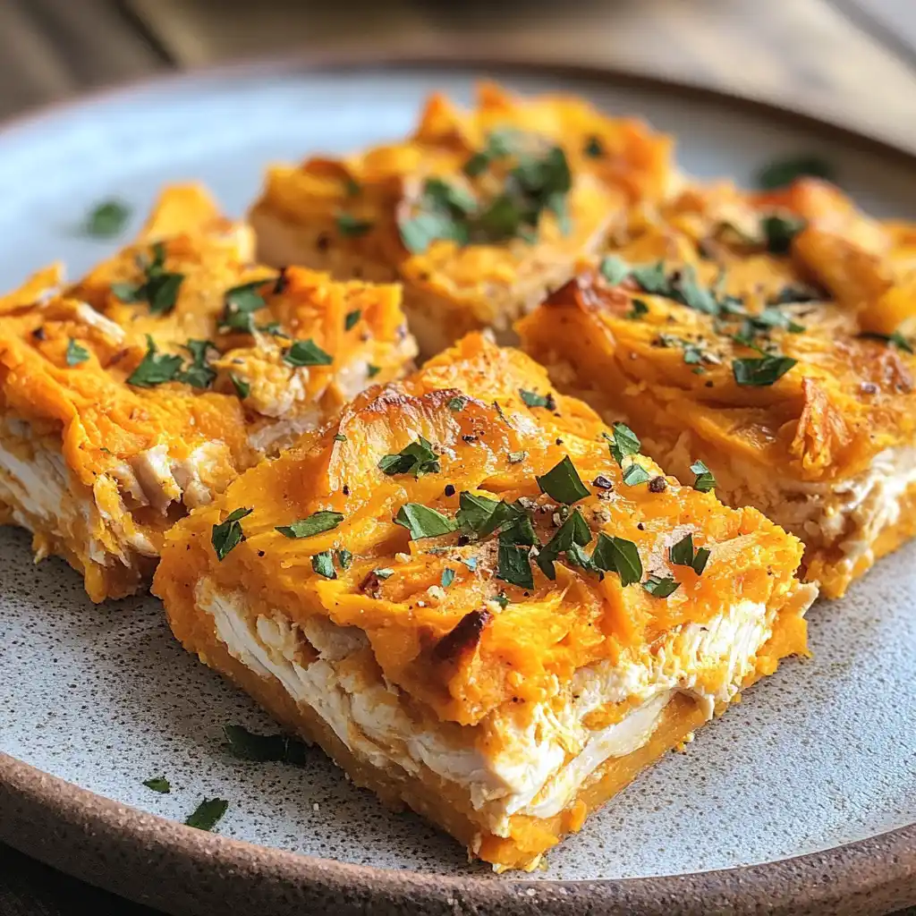 Chicken and Sweet Potato Squares