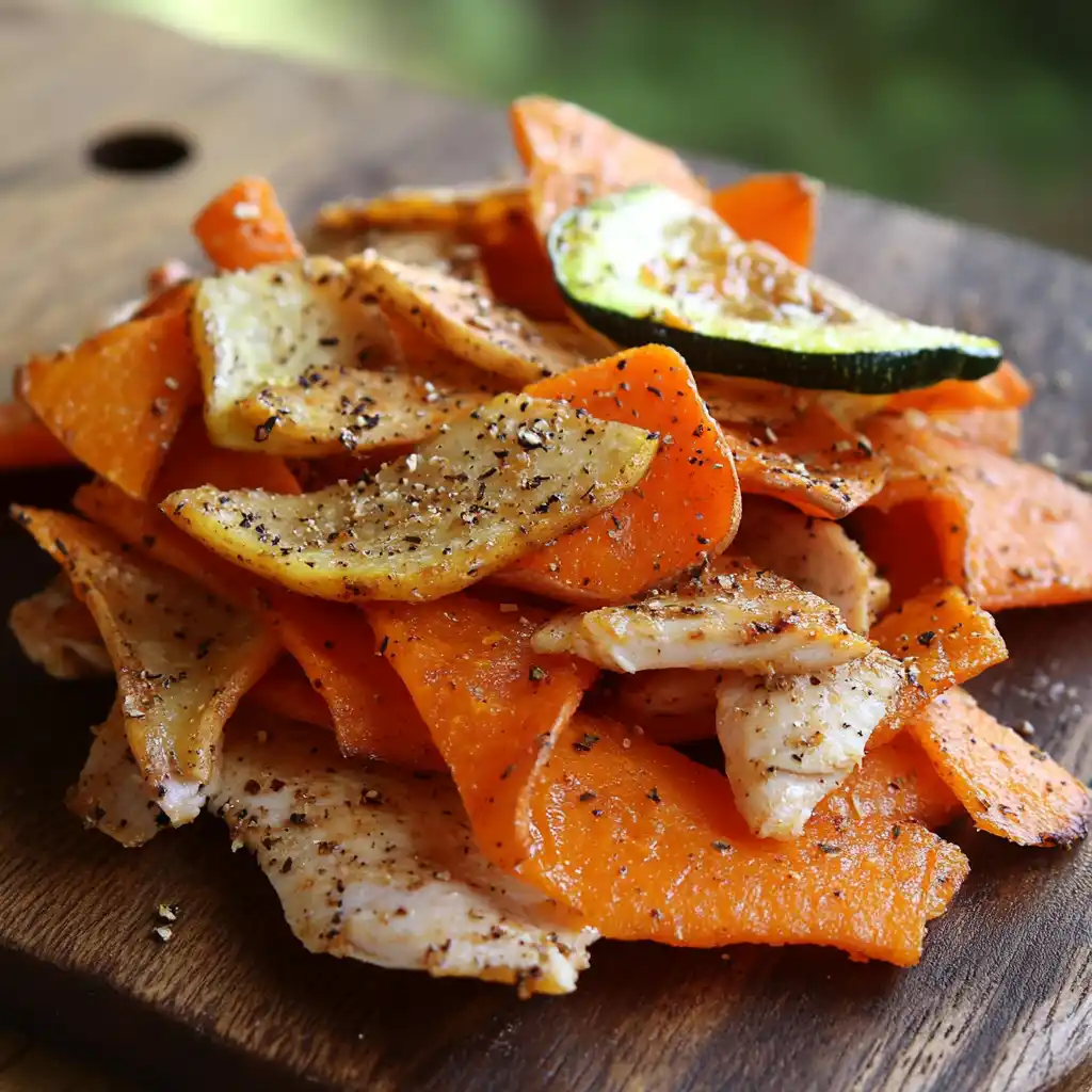 The Best Chicken and Vegetable Jerky (That Made My Golden Retriever Amber Think I’d Started a Gourmet Dehydrating Business!)