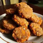 Crispy homemade carrot and oat energy bites, perfect healthy snack options, no bake, plant-based ingredients, gluten-free, vegan-friendly, nutritious, energy-boosting treats from Waggy Chef options.
