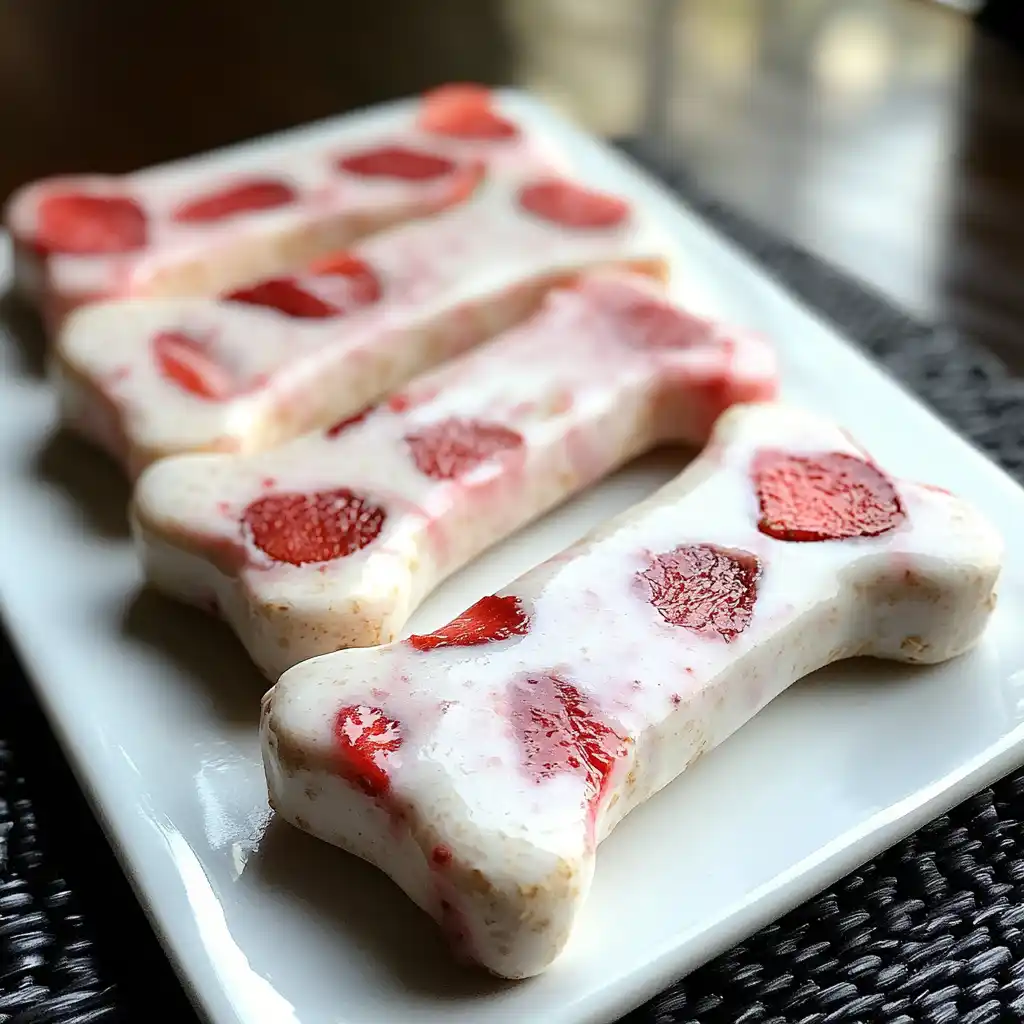 The Perfect Yogurt Strawberry Bone Treats (Amber’s Berry Obsession!)