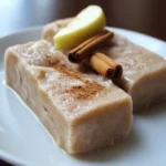 Creamy homemade dog treats infused with cinnamon and topped with lemon slice and cinnamon sticks, perfect for healthy and delicious pet snacks from Waggy Chef.