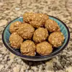 Soft oatmeal energy bites with peanut butter, honey, and oats, perfect for healthy snacks or quick energy boosts. Easy homemade recipe from Waggy Chef.