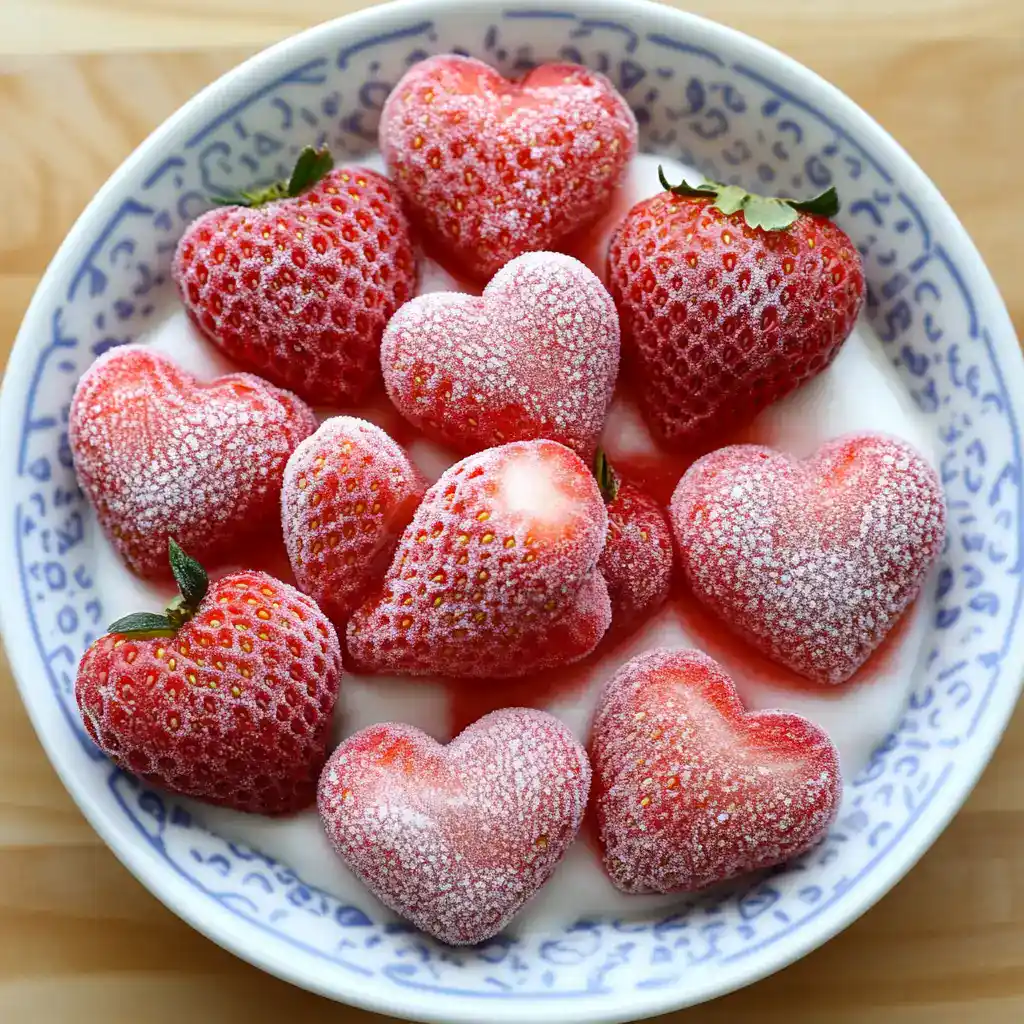 The Perfect Frozen Strawberry Hearts (That Made My Golden Retriever Forget It Was 90 Degrees Outside!)