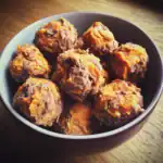 Chewy dog treats with sweet potatoes and beef, ideal for healthy pet snacks, delicious and nutritious homemade dog food, perfect for treats or training rewards.