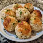 Golden brown fish cakes with a crispy exterior and tender, savory filling on a white plate, garnished with fresh parsley. Perfect for appetizer or snack, made with seasoned fish, rice, and herbs.